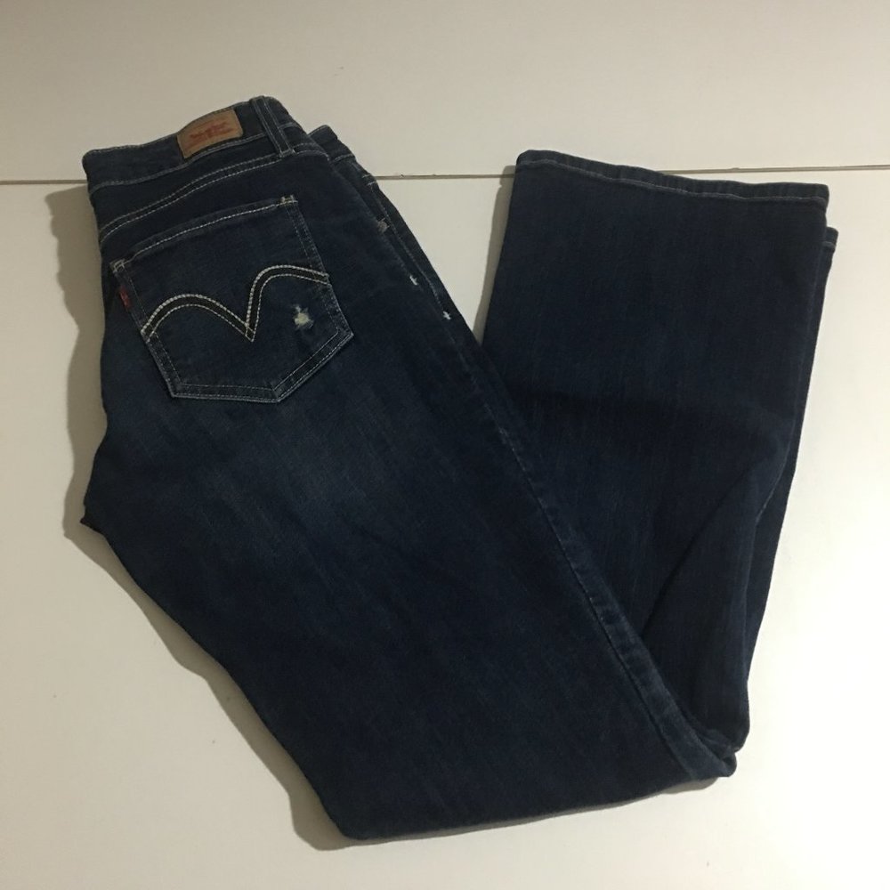 Levi's 528 Womens Curvy Cut Boot Leg Jeans Size 11 M Distressed